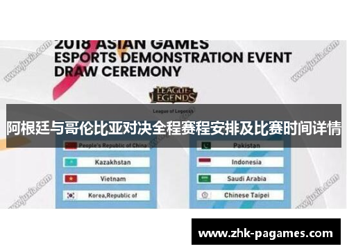 阿根廷与哥伦比亚对决全程赛程安排及比赛时间详情 阿根廷与哥伦比亚对决全程赛程安排及比赛时间详情